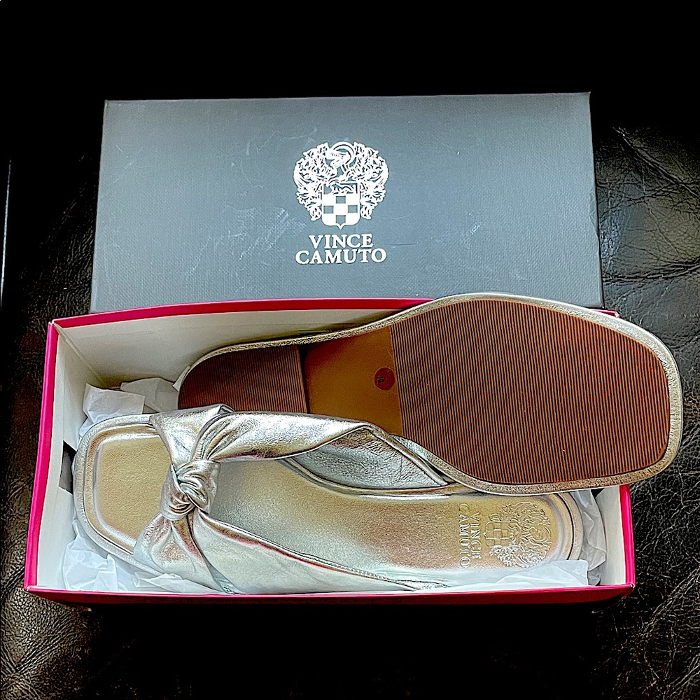 Vince Camuto Metallic Silver Sandals